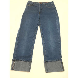 NYDJ tummy tuck high rise capri jeans women's size 8P